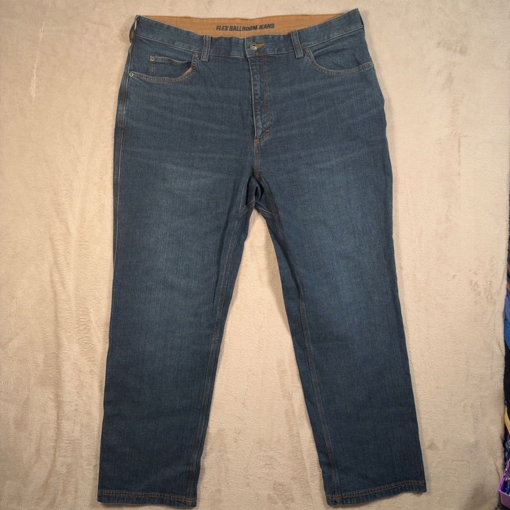 Duluth Trading Co Flex Ballroom Relaxed Fit Jeans Mens 40x32 Blue Medium Wash